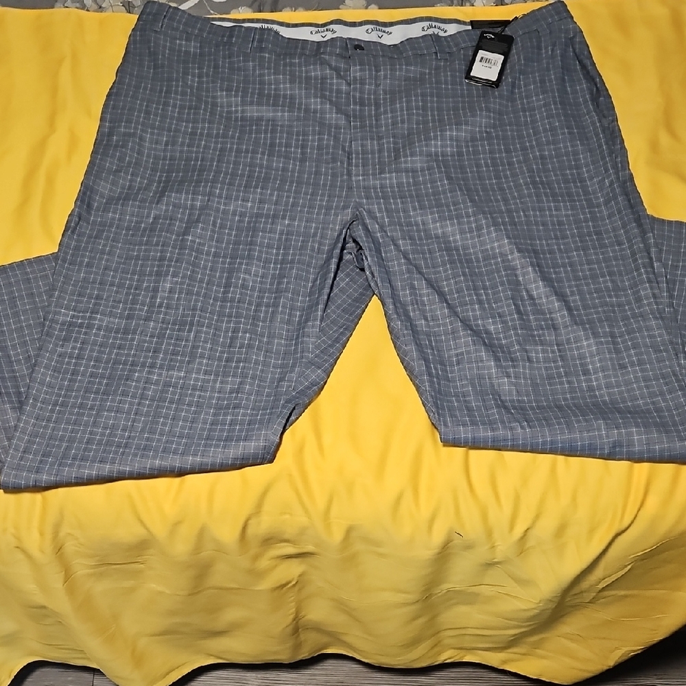 Men's Blue Checkered Pants Size 54x30 NWT